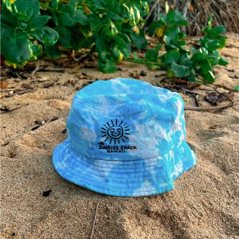 Sunrise Shack Hawaii Bucket Hat - blue tie dye